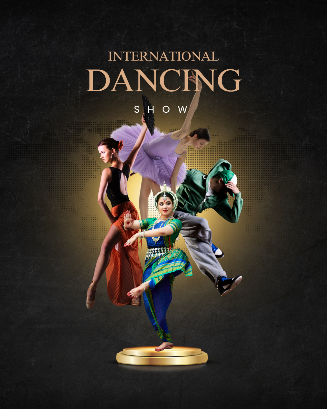 Black and Gold Elegant International Dance Day Instagram Post