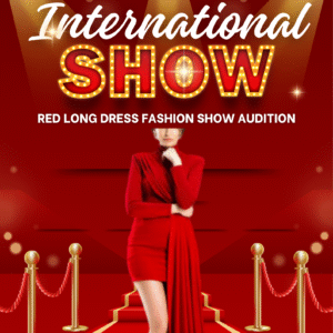 🌍 International Scarlett Red Long Dress Fashion Show Audition 2026 | Global Multitalent Show (GMTS)